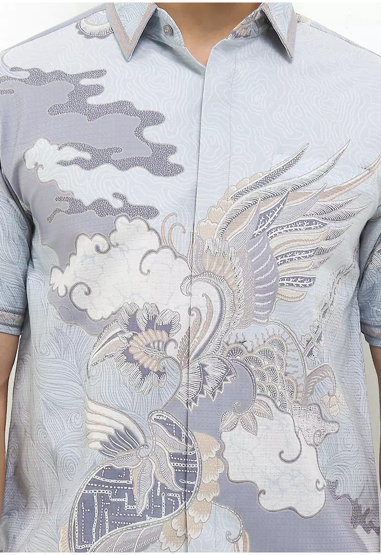 Ruai Embroidery Short Sleeves Dobby Cotton Ruai Embroidery Short Sleeves Dobby Cotton