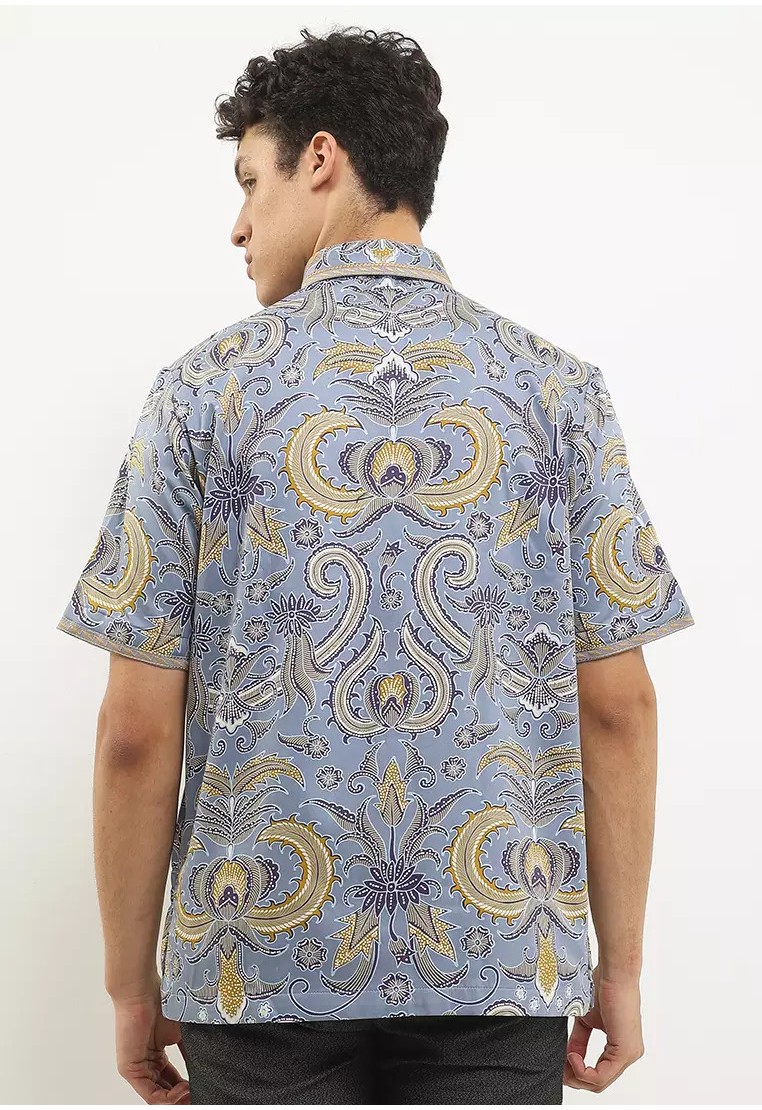 Adiarsa Embroidery Short Sleeves Silk Cotton Adiarsa Embroidery Short Sleeves Silk Cotton