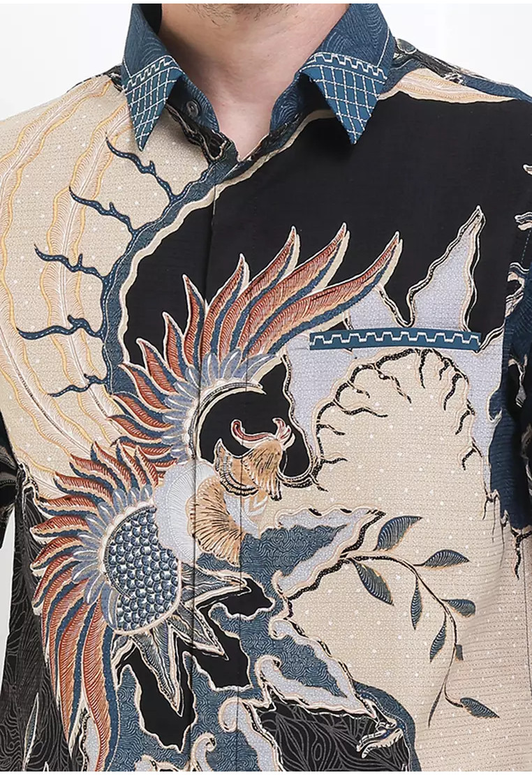 Kama Embroidery Short Sleeves Dobby Cotton Kama Embroidery Short Sleeves Dobby Cotton