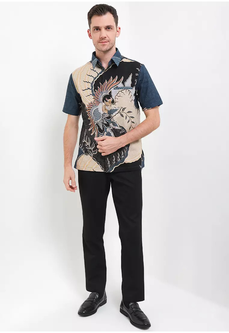 Kama Embroidery Short Sleeves Dobby Cotton Kama Embroidery Short Sleeves Dobby Cotton