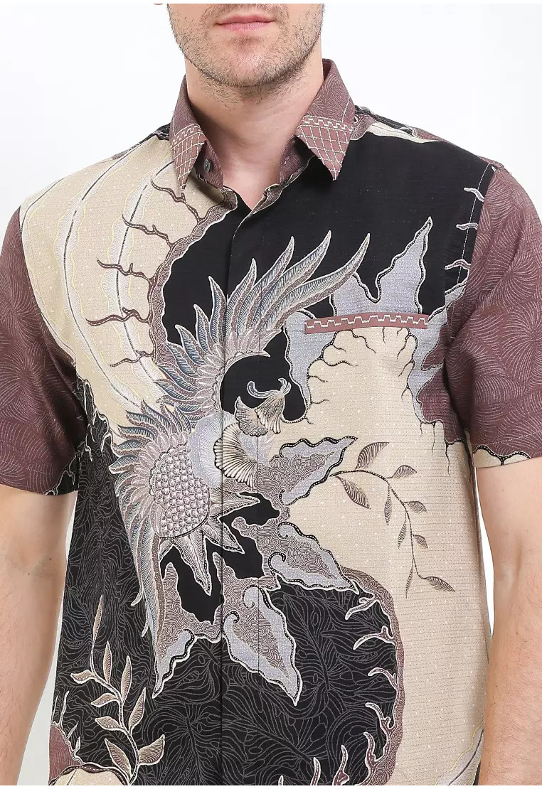 Kama Embroidery Short Sleeves Dobby Cotton Kama Embroidery Short Sleeves Dobby Cotton