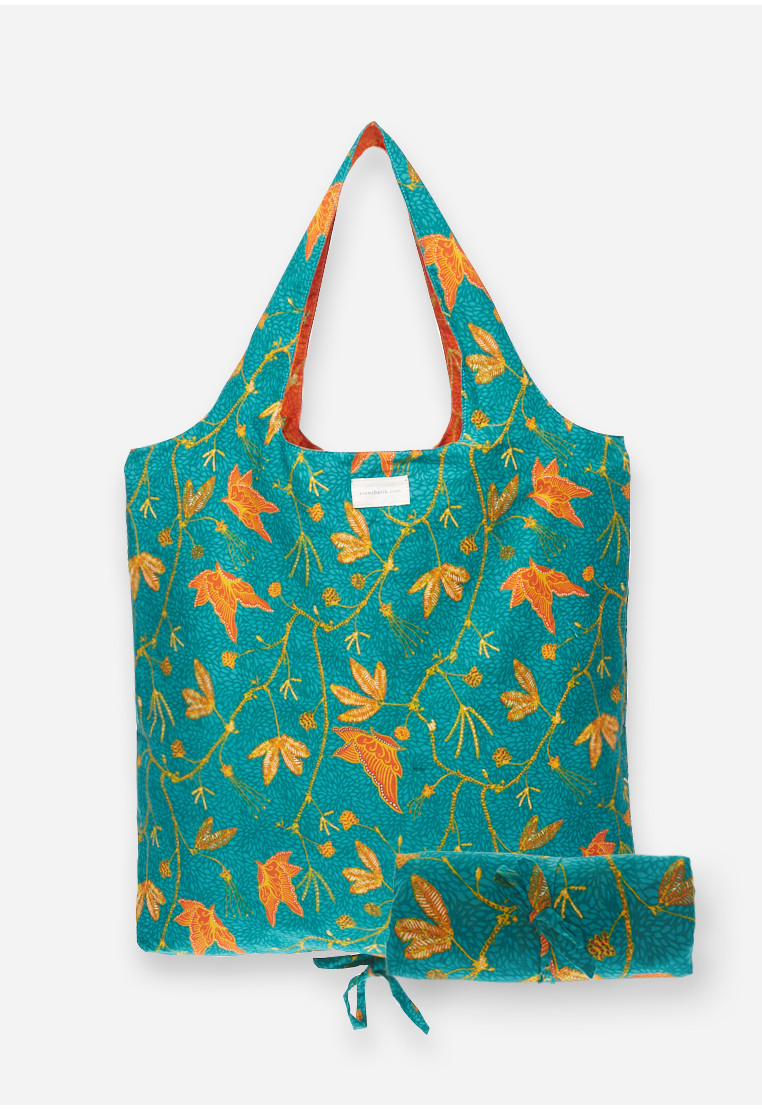 Foldable Bag - Orange/Green