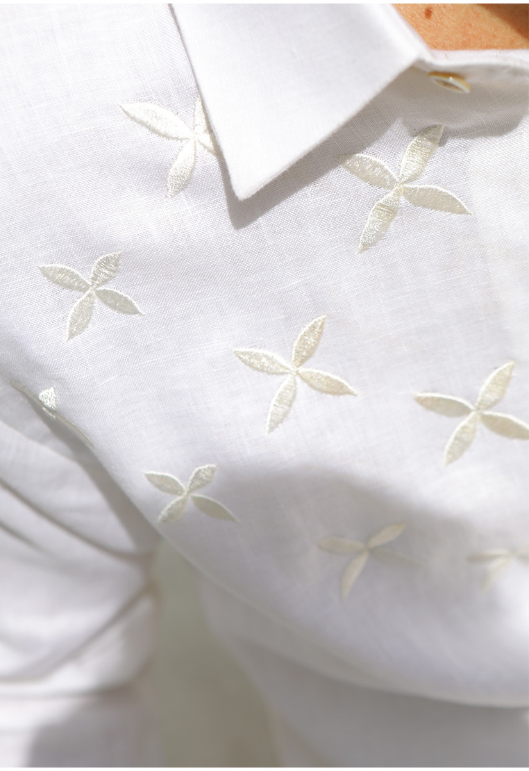 Wafa Embroidery Long Sleeves 100% Pure Linen