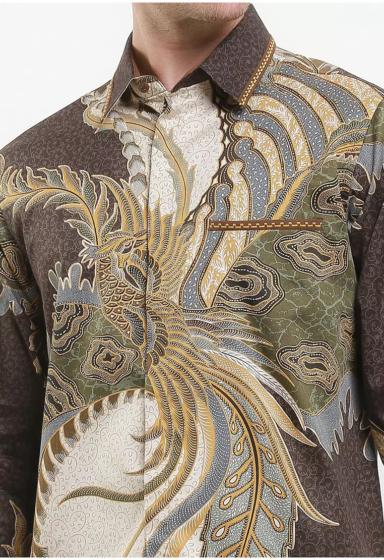 Garanta Embroidery Long Sleeves Silk Cotton