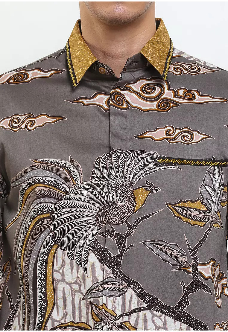 Matapa Embroidery Long Sleeves Silk Cotton