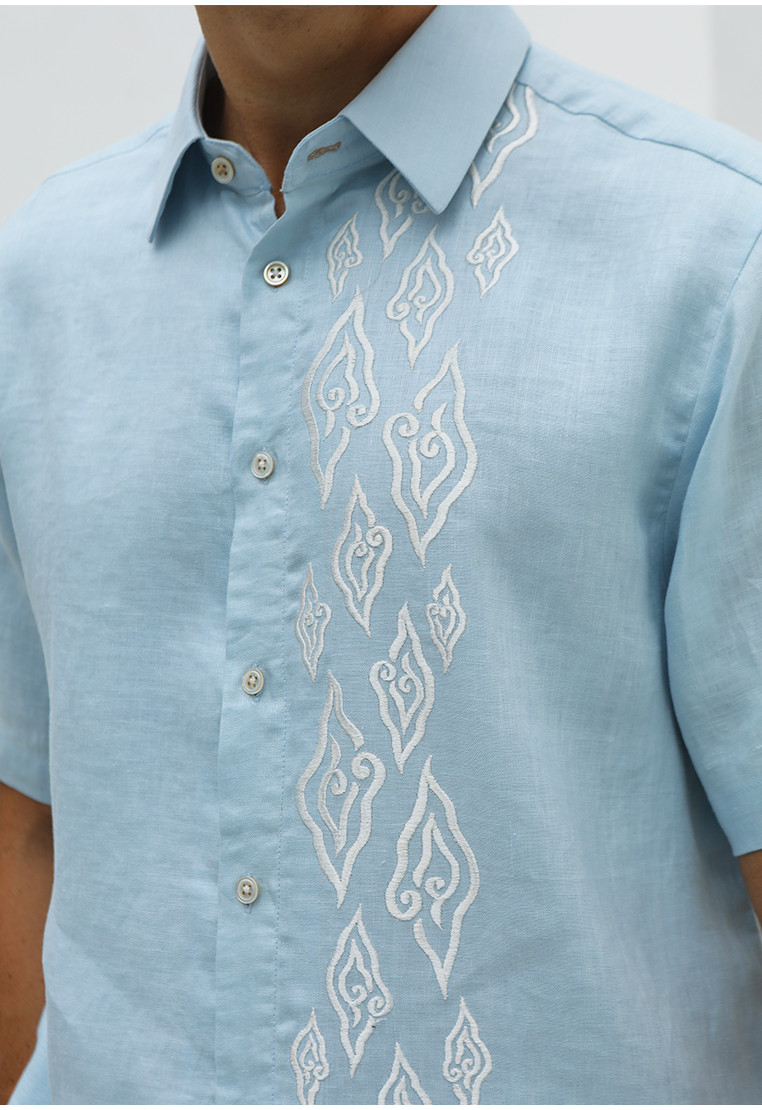 Rauf Embroidery Short Sleeves 100% Pure Linen